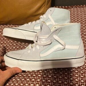 VANS SK8-HI TAPERED Suede Delicate Light Pastel Blue Women Size 7 Men 5.5  NWT